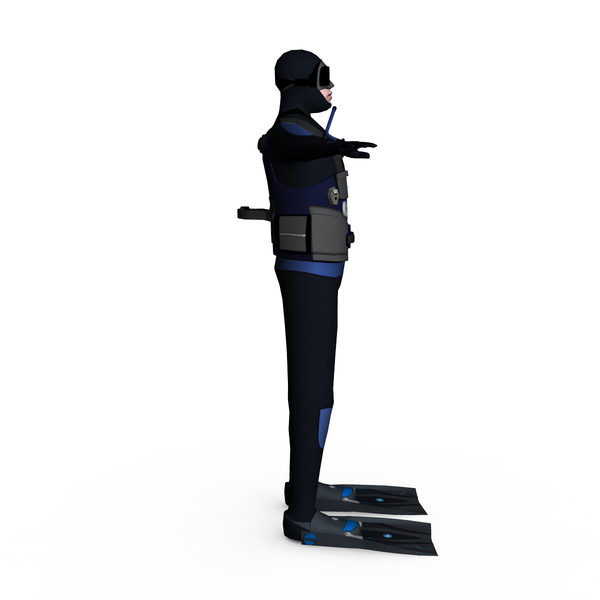 3d scuba diver 01 - Scuba Diver 01 by ignisfatuus